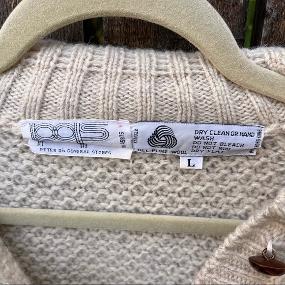 Peter’s General Stores Vintage Wool Button Down Sweater Cardigan Sz L - Picture 3 of 13